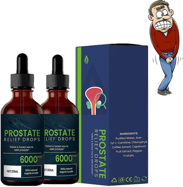 Kvapky na liečbu prostaty, kvapky na úľavu od bolesti prostaty, doplnok na podporu zdravia prostaty, bylinný Enh 2pcs on Productcaster.