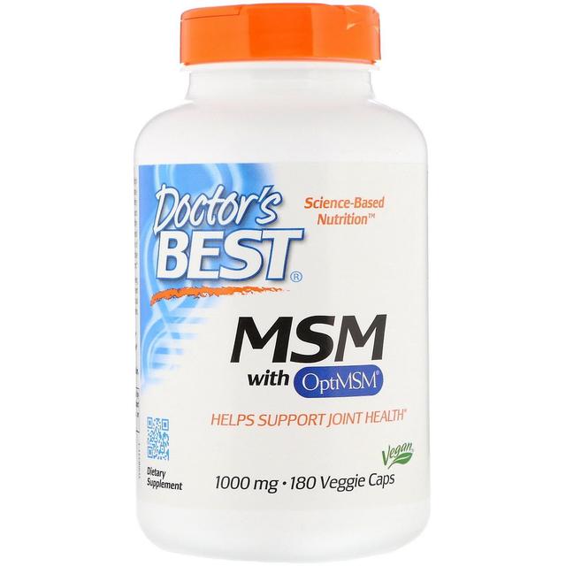 Doctor's Best Lægens bedste, MSM med OptiMSM , 1.000 mg, 180 Veggie Caps on Productcaster.