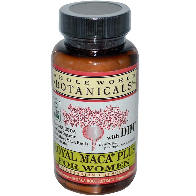 Whole World Botanicals Todo mundo Botânico, Royal Maca Plus Para Mulheres, 500 mgs, 90 Cápsula Vegetariana on Productcaster.