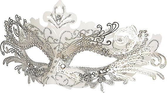 1 Pcs Masque vnitien(Blanc), pour bal masqu et costume, pour femme et homme on Productcaster.