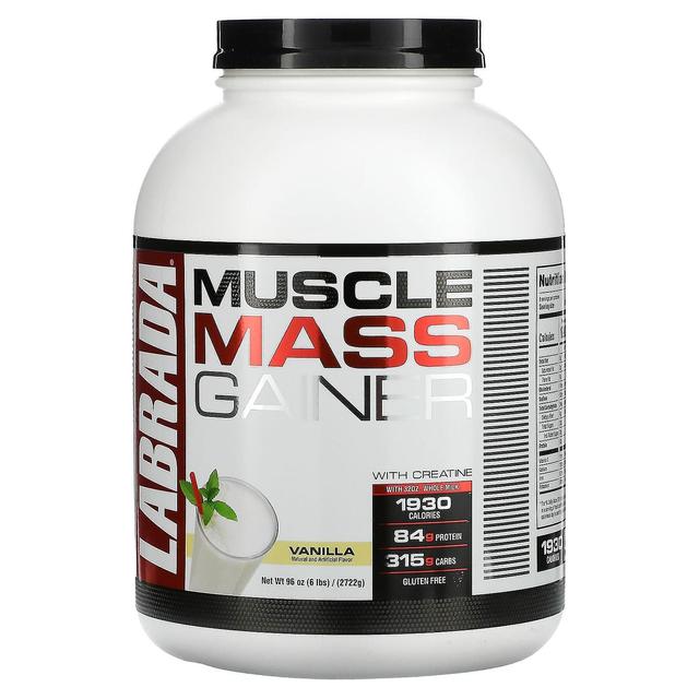 Labrada Nutrition, Muscle Mass Gainer with Creatine, Vanilla, 6 lbs (2722 g) on Productcaster.