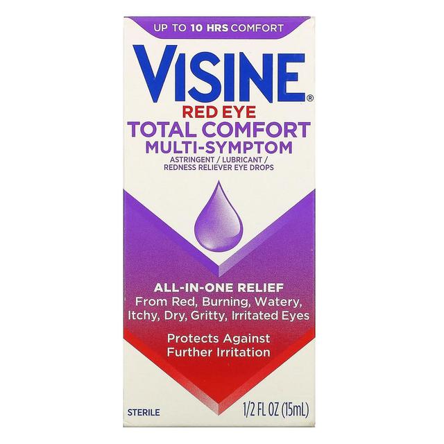 Visine, Olhos Vermelhos, Total Comfort Multi-Symptom Eye Drops, 1/2 fl oz (15 ml) on Productcaster.