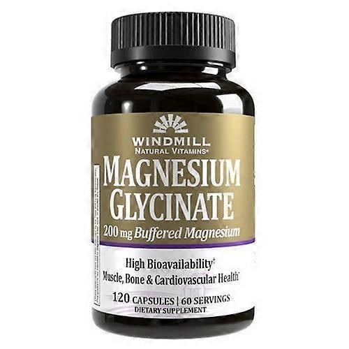 Windmill Magnesium Glycinate, 200Mg, 120 Capsules (Pack of 1) on Productcaster.