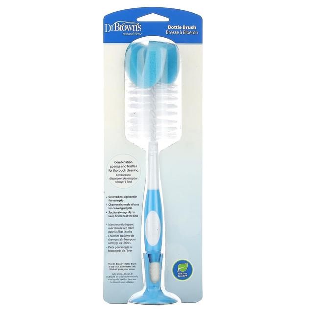 Dr. Brown's, Natural Flow Bottle Brush with Sponge and Bristles, Blue, 1 Brush on Productcaster.