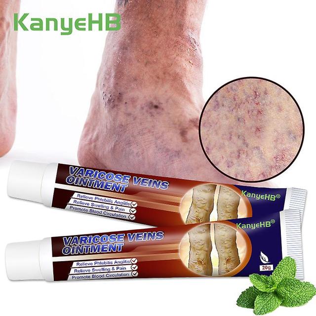 2pcs Crema de medicina herbal china Tratar la inflamación vascular varicosa Vasculitis flebitis Varicocele Dolor de vena ungüento A851 on Productcaster.