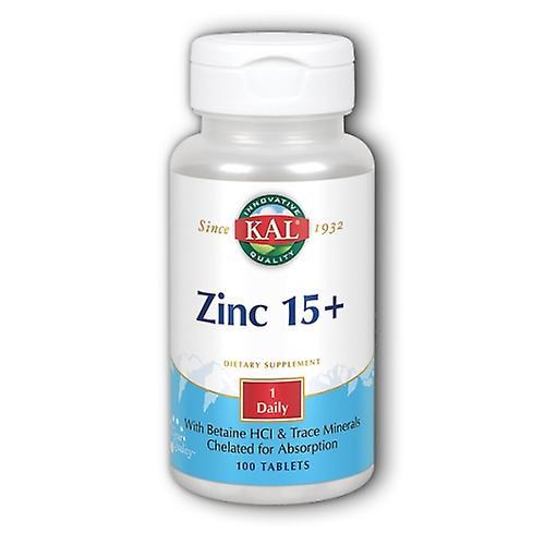 Kal Zinc 15+ Chelated, 100 Tabs (Pack of 6) on Productcaster.