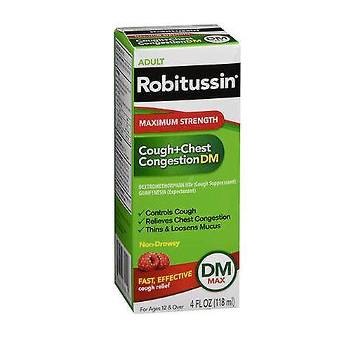 Robitussin kašeľ pre dospelých + preťaženie hrudníka dm tekutina, 4 oz (balenie po 1) on Productcaster.