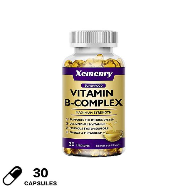 Vorallme Vitamin B Capsule (b12,b1,b2,b3,b5,b6,b7,b9,folic Acid),reduce Stress & Supports Better Moods,assists Nervous System Health 30 capsules on Productcaster.