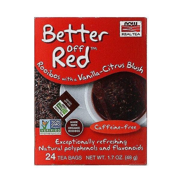 NOW Foods Agora Alimentos, Chá Real, Melhor Off Red, Sem cafeína, 24 Sacos de Chá, 1,7 oz (48 g) on Productcaster.