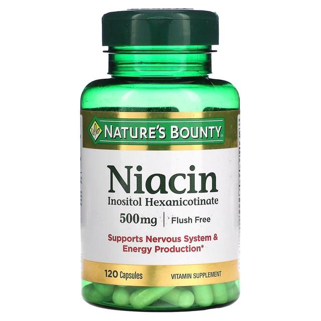 Natures Bounty Nature's Bounty, Flush Free Niacin, 500 mg, 120 Capsules on Productcaster.