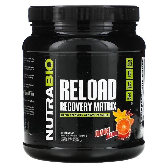 Nutrabio Labs, Reload Recovery Matrix, Orange Mango, 1.83 lb (829 g) on Productcaster.