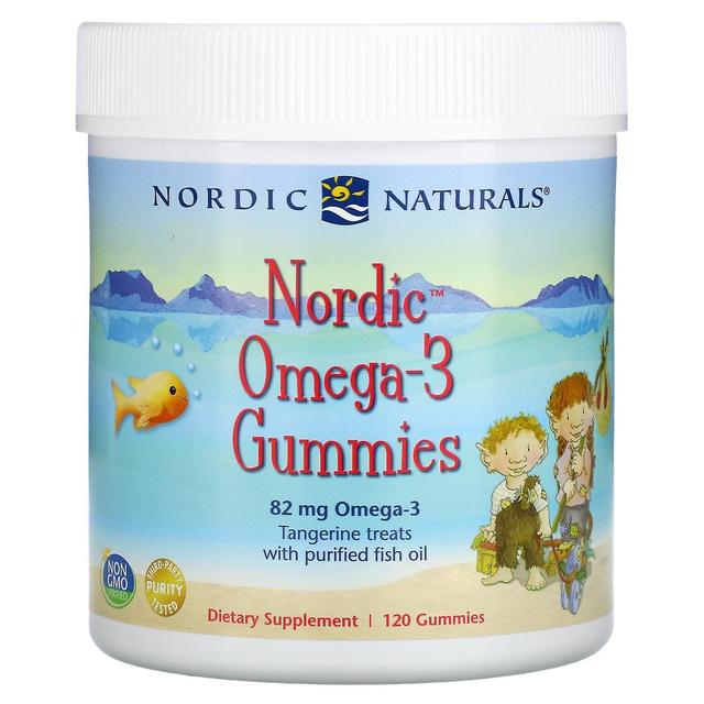 Nordic Naturals, Nordic Omega-3 Gummies, Mandarin godbidder, 41 mg, 120 Gummies on Productcaster.