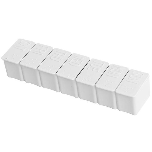 Weekly Pill Organizer, Extra Large 7-day Pill Box Travel Daily Pill Box For Fish Oil, Calcium Supplements And Other Vitamin Pills, White on Productcaster.