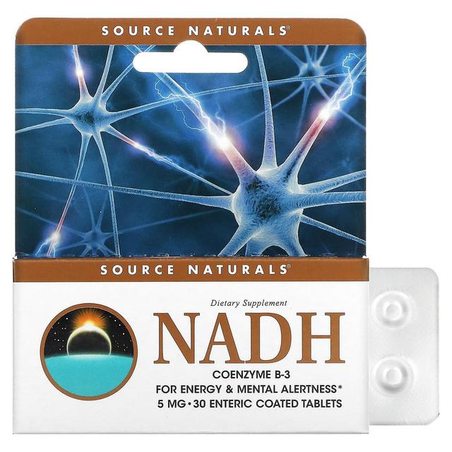 Source Naturals Fonte Naturals, NADH, CoEnzima B-3, 5 mg, 30 comprimidos revestidos entéricos on Productcaster.