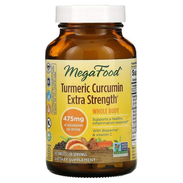 MegaFood, Cúrcuma curcumina força extra, 60 comprimidos on Productcaster.