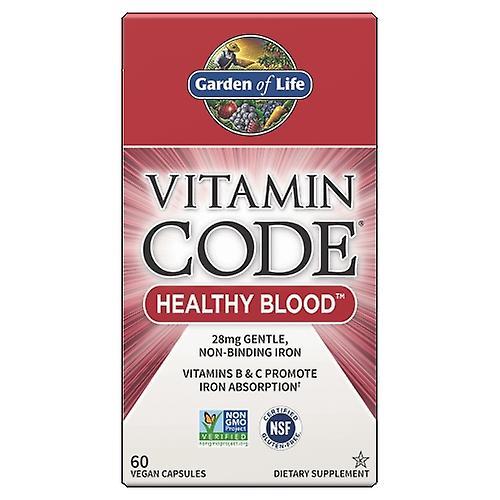 Code de vitamine Garden of Life, Healthy Blood 60 vcaps (Paquet de 3) on Productcaster.