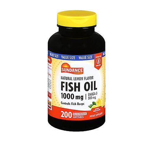 Vitamíny Sundance Rybí olej - Omega-3 Softgels Prírodná citrónová príchuť, 1000 mg, 200 čiapky (balenie po 1) on Productcaster.