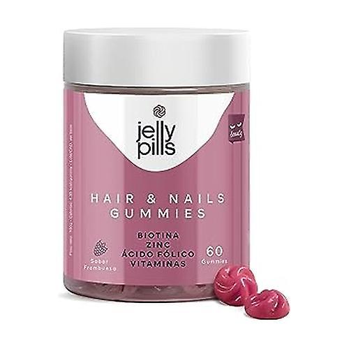 Jelly Pills Hair & Nails Gummies 60 Jelly beans (Raspberry) on Productcaster.