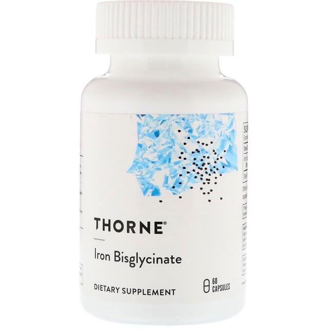 Thorne Research, Iron Bisglycinate, 60 Capsules on Productcaster.