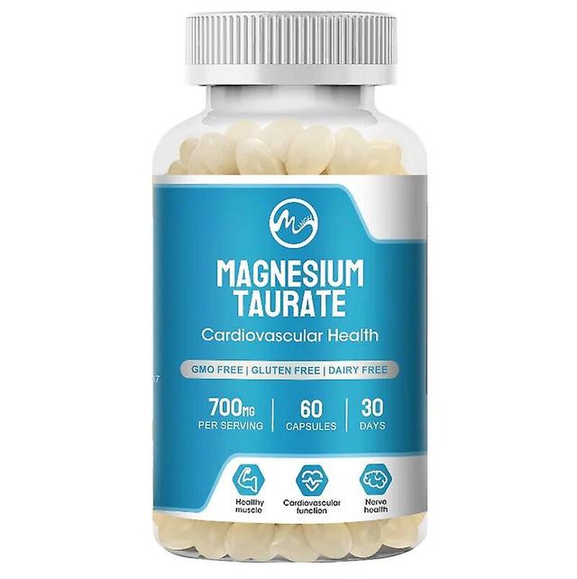 Magnesium Taurate Supplement 700mg Plus CoEnzyme Q10 Vitamin B6 B12 Healthy Care For Adults Gluten-FreeTIB TIB . 60 capsules on Productcaster.