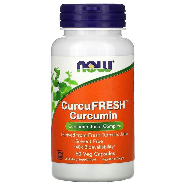 NOW Foods NU Fødevarer, CurcuFresh Curcumin, 60 Veg Kapsler on Productcaster.