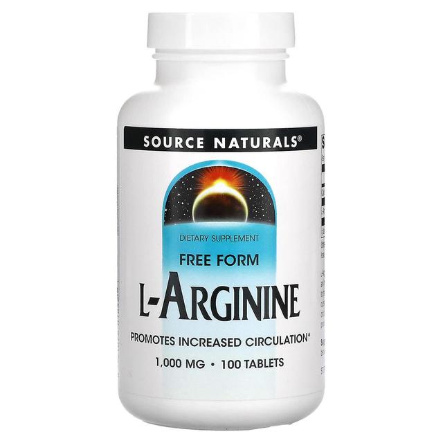 Source Naturals Źródło Naturals, L-arginina, Forma dowolna, 1,000 mg, 100 tabletek on Productcaster.