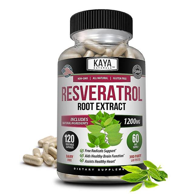 Vorallme Resveratrol Capsules - Antiaging Supplement, Antioxidant, Lowers Blood Pressure, Promotes Cardiovascular Support 120 count--1 bottle on Productcaster.