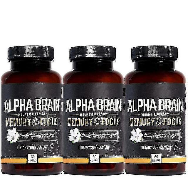 3x Alpha Brain Memory Focus Capsules Supplément cognitif Hommes Femmes Sûr et de qualité supérieure on Productcaster.