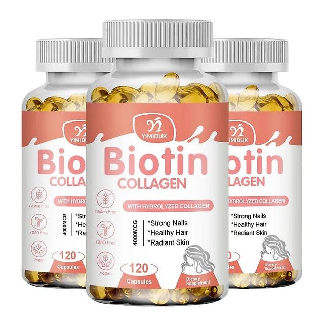 Sofirn Collagen Biotin Capsule Anti Aging Promote Hair Growth Improve Skin Smooth Strong Nails Beauty Care 3 Bottles 120 pcs on Productcaster.