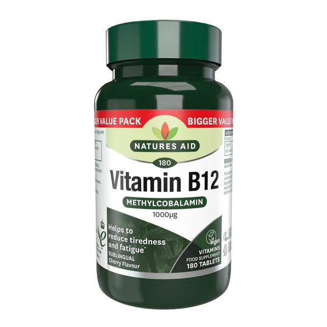 Natures Aid Vitamina B12 1000ug (sublinguale), 180 compresse on Productcaster.