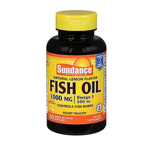 Sundance Vitamins Fish Oil Softgels Natural Lemon Flavor,1000 mg,60 Tabs (Pack of 3) on Productcaster.