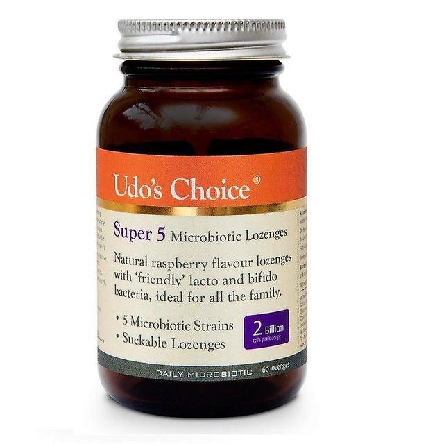 Udos Choice Udo's Choice Super 5 Microbiotics Lozenges 60 (FMD019) on Productcaster.