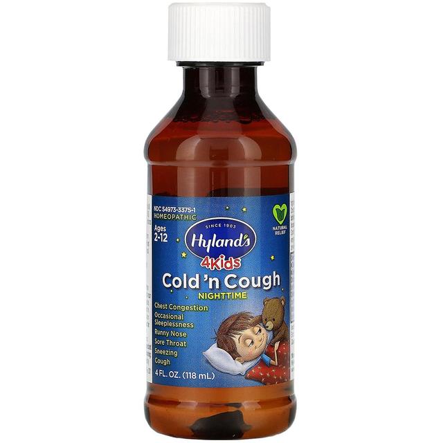 Hyland's, 4 Kids, Cold 'n Tosse notturna, Età 2-12, 4 fl oz (118 ml) on Productcaster.