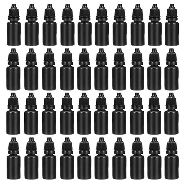 50pcs Empty Essential Oil Bottles Drip Bottles Simple Liquids Hold Bottles 10ml Black 6X2cm on Productcaster.