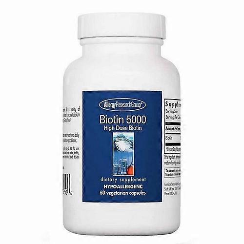 Nutricology/ Allergy Research Group Biotin 5000 High Dose Biotin, 60 Veg Caps (Pack of 1) on Productcaster.