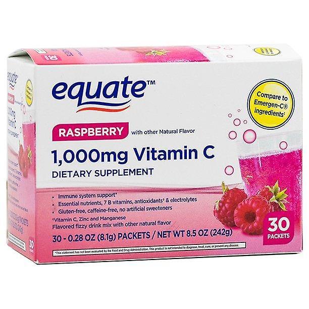 Equate 1000 mg vitamin c drink mix supplement for immune support, raspberry, 30ct on Productcaster.