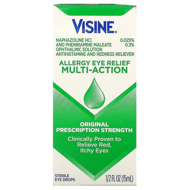 Visine, Alivio de la alergia para los ojos, Gotas para los ojos de acción múltiple, 1/2 fl oz (15 ml) on Productcaster.