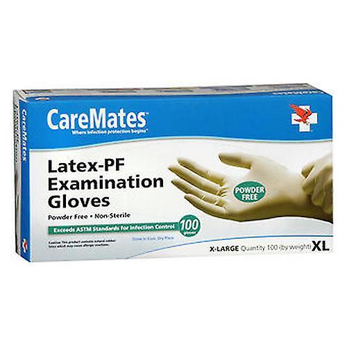 Caremates Latex-Pf Examination Gloves X-Large, 100 Each (Pack of 1) on Productcaster.