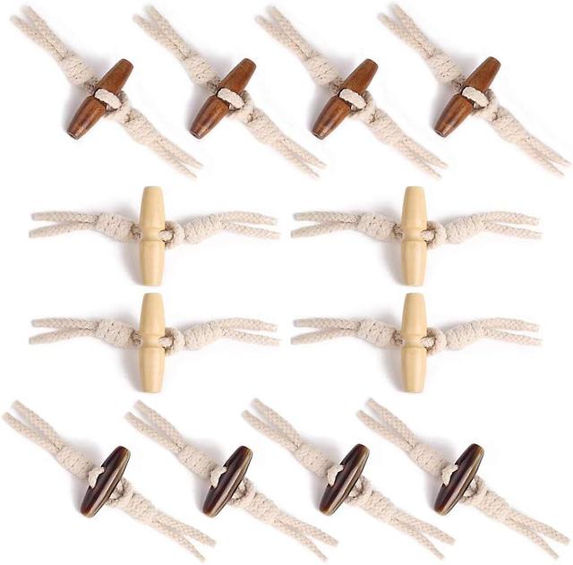 Dewenwils Dww-12 Paires De Boutons Bascule Boutons Corne Basculer Fermoirs Bouton Coudre Boutons Avec Corde Bouton En Bois D'olivier Coudre 1/2 ... on Productcaster.