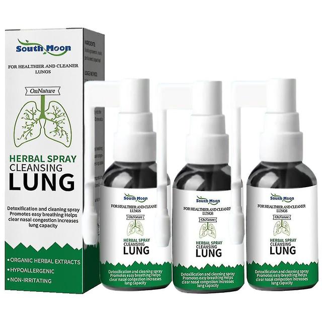 3pcs Herbal Spray Cleansing Lung Relieve Sore Throat Inflammation Nose Discomfort Non Irritating Nasal Body Care Spray on Productcaster.