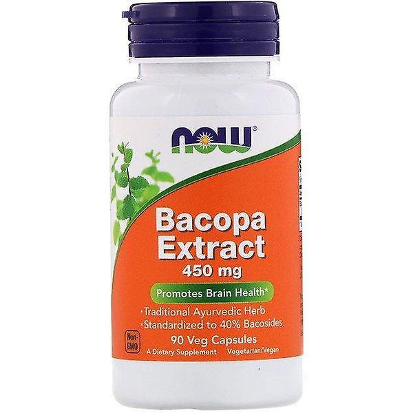 NOW Foods Nu Fødevarer, Bacopa ekstrakt, 450 mg, 90 Veg Kapsler on Productcaster.