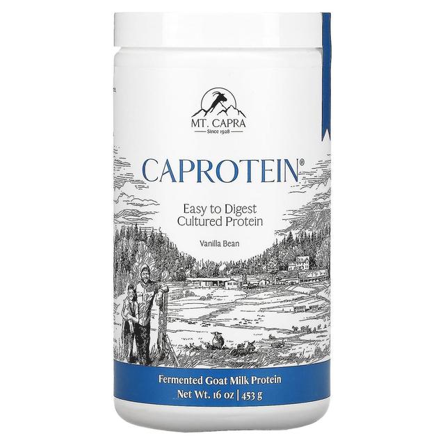 Mt. Capra, Caproteina, Proteine fermentate del latte di capra, Baccello di vaniglia, 1 lb (453 g) on Productcaster.