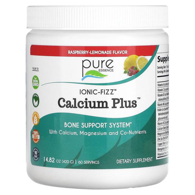 Pure Essence, Ionic-Fizz Calcium Plus, Raspberry Lemonade, 14.82 oz (420 g) on Productcaster.