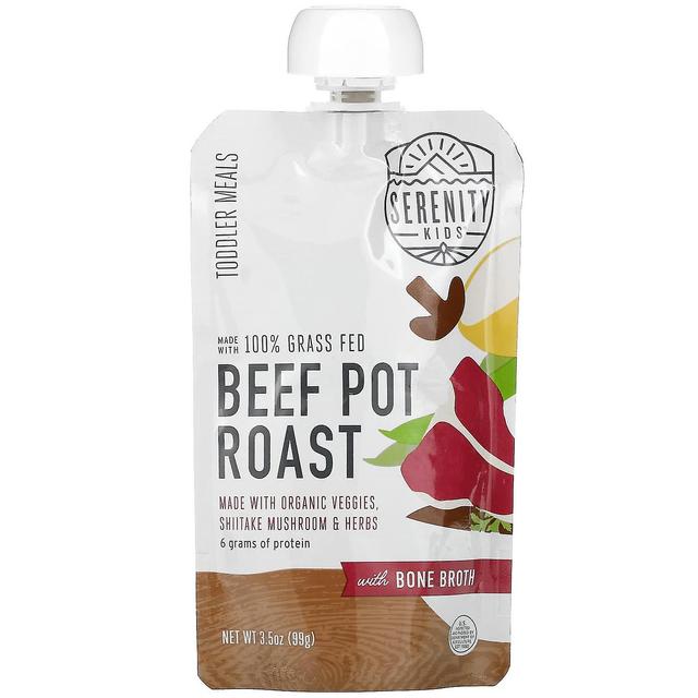 Serenity Kids, Beef Pot Roast with Bone Broth, Toddler Meals, 3.5 oz (99 g) on Productcaster.