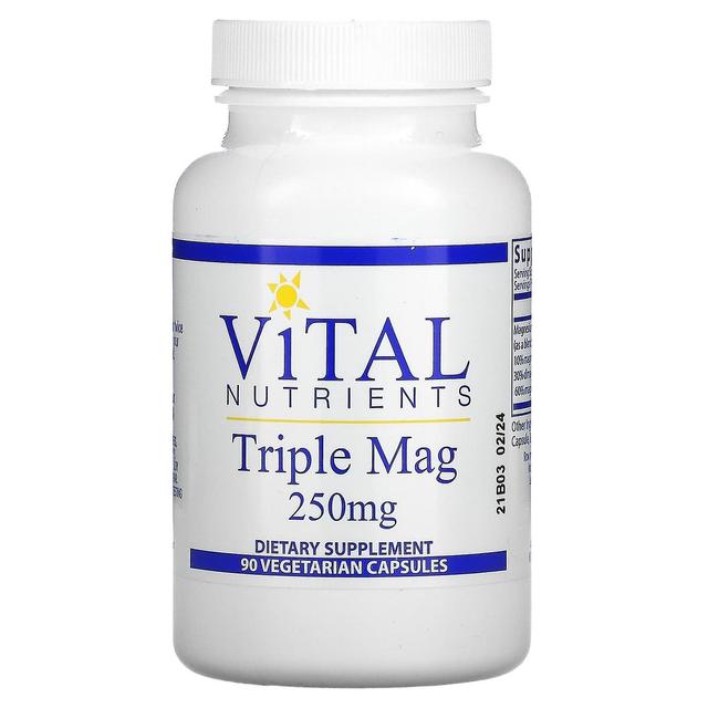 Vital Nutrients, Triple Mag, 250 mg, 90 Vegetarian Capsules on Productcaster.