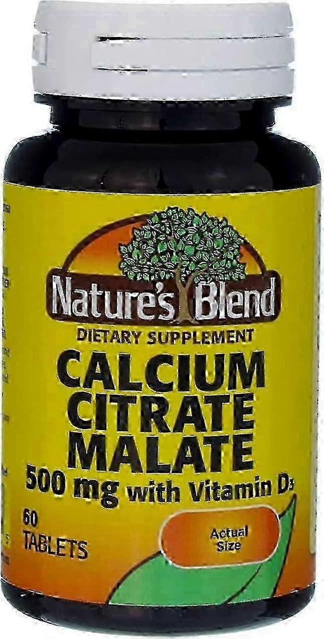 Nature's Blend Príroda ' s zmes vápnik citrát Malate s d, 500 mg, tablety, 60 EA on Productcaster.