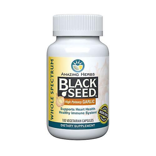 Amazing Herbs Black Seed & Garlic, 100 Cap (Paquet de 4) on Productcaster.