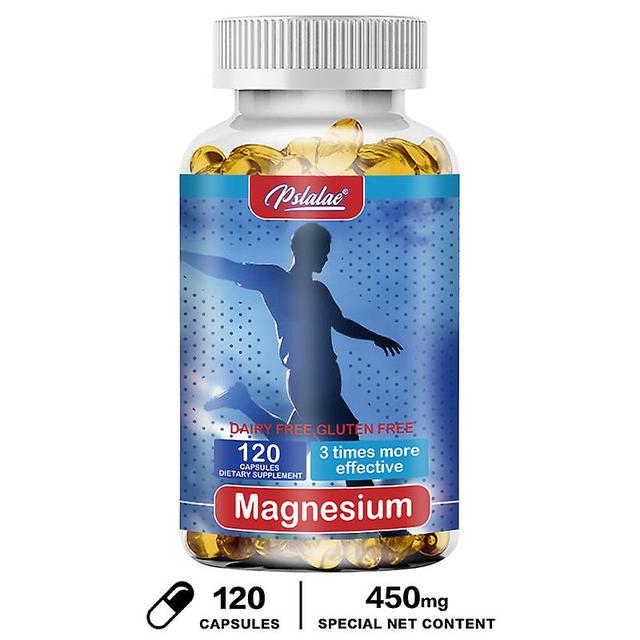 Vorallme Naturally High Absorbable Magnesium For Leg Cramps, Muscle Tightness, Supports Muscle Function & Vitamins B6, D, E, 120 Capsules on Productcaster.