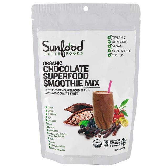 Sunfood Frutos de Sol, Chocolate Orgânico Superfood Smoothie Mix, 8 oz (227 g) on Productcaster.