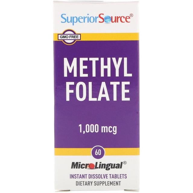 Superior Source, kwas foliowy metylu, 1,000 mcg, 60 tabletek on Productcaster.